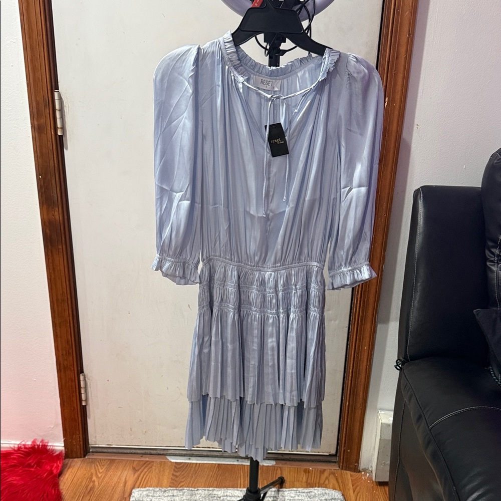 H&M Light Blue High Low Dress